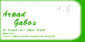arpad gabos business card